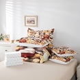 thumbnail image 6 of Manfei Cute Cartoon Dogs 7-Piece Bedding Comforter Set,Pet Animal Lovers King Bedding Sets,Beige Orange Gray Bed Sheets For Boys Girl,Ultra Soft Home Decor Reversible, 6 of 8