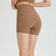 thumbnail image 3 of SWSMCLT Women's Soft Active Biker Shorts Running Yoga Pants High Waisted Yoga Shorts Tight Workout Short Coffee 4-6, 3 of 4