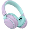thumbnail image 1 of Auriculares para ni&ntilde;os, Bluetooth 5.3, inal&aacute;mbricos, 68 horas, volumen limitado, 85/96 dB, plegables con cable, micr&oacute;fono auxiliar para iPad, port&aacute;til, ni&a, 1 of 7