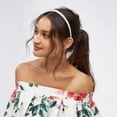 thumbnail image 2 of Unique Bargains 1 Pc Headband Fashion Narrow Hair Accessories Creamy Creamy White, 2 of 5