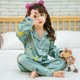 thumbnail image 3 of Pijamas de satén de Color liso para niños, ropa de dormir de Mickey de seda con pantalones, conjuntos de pijama de dibujos animados para niñas de 3 a 14 años, 3 of 4