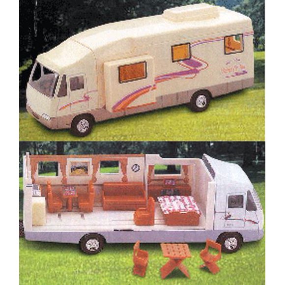 Prime Model Vehicle 27-0001 Class A Motor Home Toy; 15 Component Pieces; Removable Roof And Sides; For 3 Years/Older Children