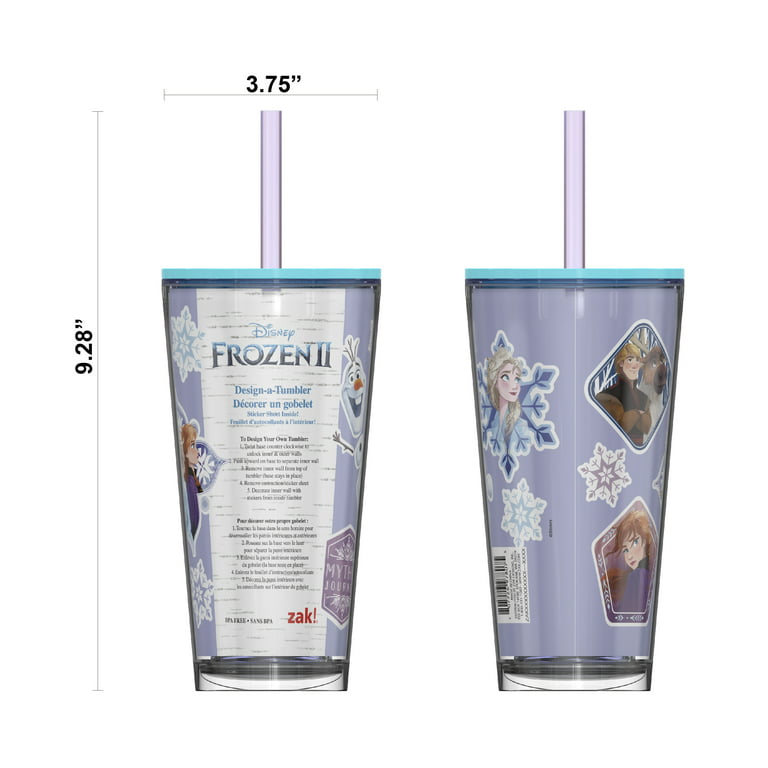Frozen 2 Plastic Mighty Mug Kids Tumbler - Zak Designs 16 oz