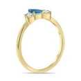 thumbnail image 2 of SZUL Women's 1/2 Carat TW Pear Shape Blue Topaz and Diamond Ring in 10K Yellow Gold, 2 of 6