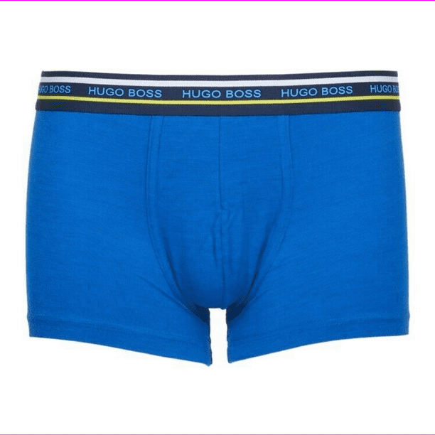 Hugo Boss HUGO BOSS Men's Boxershorts Trunk Structure Underwear Bright Blue Size S Walmart