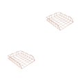 thumbnail image 4 of Cateissary Caja de correos liviana y duradera para empaquetar pedidos Papelería agradable y bolsas de oficina para empacar productos Cesta A4 Oro Rosa 2Conjunto, 4 of 6