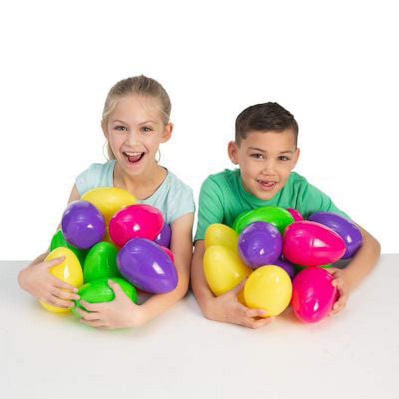Fun Express Jumbo Fillable Plastic Easter Eggs 12 Pieces 6 Inch