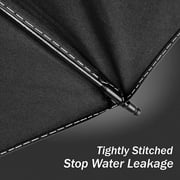 Chakipee Automatic Folding Umbrella,Auto Reverse Windproof Compact Umbrella,10Ribs,Black