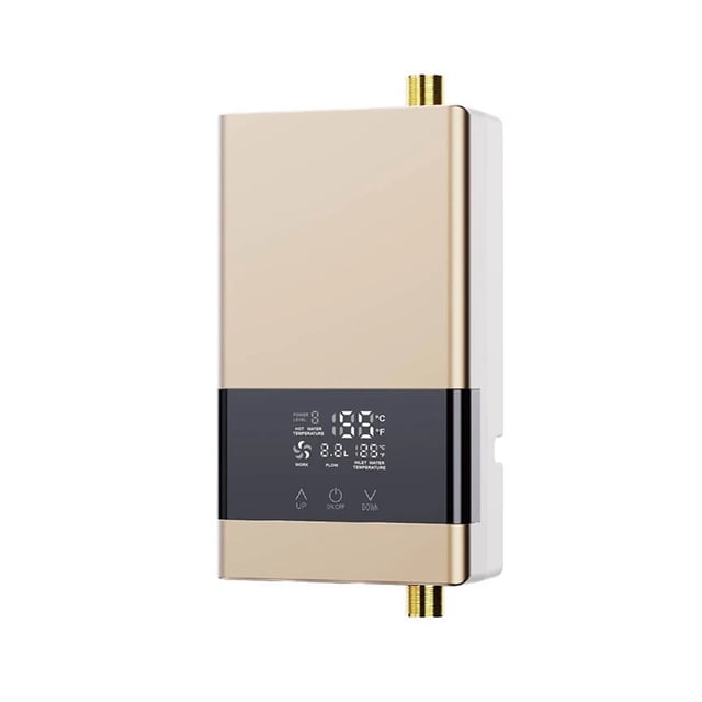Instant Water Heater Bathroom Kitchen Wall Mounted Electric Water Heater With Remote Control LCD Temperature Display