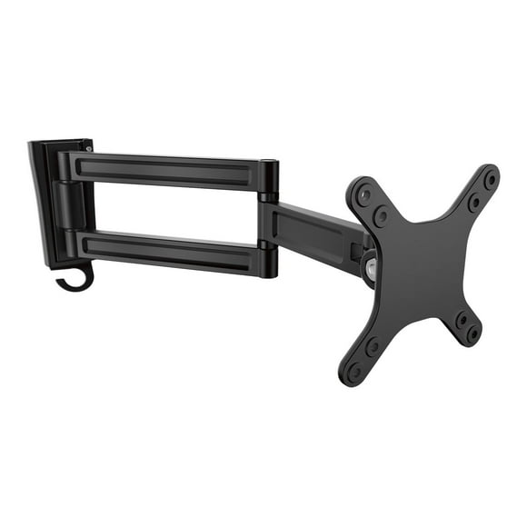 StarTech.com Monitor Wall Mount - Dual Swivel - Supports 13'' to 34'' Monitors - VESA Monitor / TV Wall Mount - Wall Mount Swivel Monitor Arm - Black (ARMWALLDS) - Mounting kit (mounting plate, screws, monitor arm) - adjustable arm - for LCD display - aluminum - black - screen size: 13"-34" - wall-mountable
