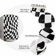 thumbnail image 6 of Black and White Checkered Waterproof Fabric Shower Curtain, Modern Irregular Geometric Shower Curtain for Bathroom Curtains Bathtubs Hotel Washable Shower Curtains with 12 Hooks Stall 54x78in, 6 of 6