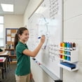 thumbnail image 3 of MyGift 2-Tier White Acrylic 10-Slot Wall-Mounted Dry Erase Whiteboard Marker and Eraser Holder Rack, 3 of 8
