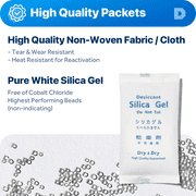 400 Gram [1 Packs] Dry & Dry Premium Silica Gel Packets Desiccant Dehumidifiers - Rechargeable Fabric