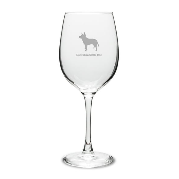 Australian Cattle Dog 16 oz Classic White Wine Glass