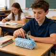 thumbnail image 7 of Summer Saving!Back_to_School Supplies Under $5 dollars!Special Pencil Case Pouch, High-valueCandy-colored Pencil Case SoftStationery Storage Bag Large Zipper Cosmetics Storage Bag, Light Blue, 7 of 7