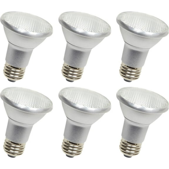 LED Bulb Light Silver 6-Pack Aluminum PAR20 PAR 7W