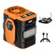 thumbnail image 5 of Ventilador de cintura con linterna, ligero, portátil, para colgar en cuello, ideal para correr, hacer ejercicio, de construcción y acampar. Naranja y negro, 5 of 8