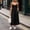 *Black, variant on Women's V Neck Spaghetti Strap Empire Waist Maxi Dress with Pockets,Casual Summer Vacation Slip Dress Gray,Women's Plus S