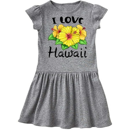 

Inktastic I Love Hawaii Hibiscus Flowers Gift Toddler Girl Dress