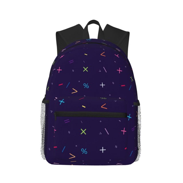Disketp Mathematical Symbols Mochila Ligera Clásica con Múltiples Bolsillos, Mochila Casual para Hombre y Mujer, Ideal para Escuela, Trabajo y Viajes