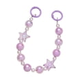 thumbnail image 3 of Llavero con cuentas, pulsera, bolso, cadena de dijes, cuentas de estrella de acrílico, cadena de bolso con cuentas Violeta, 3 of 8