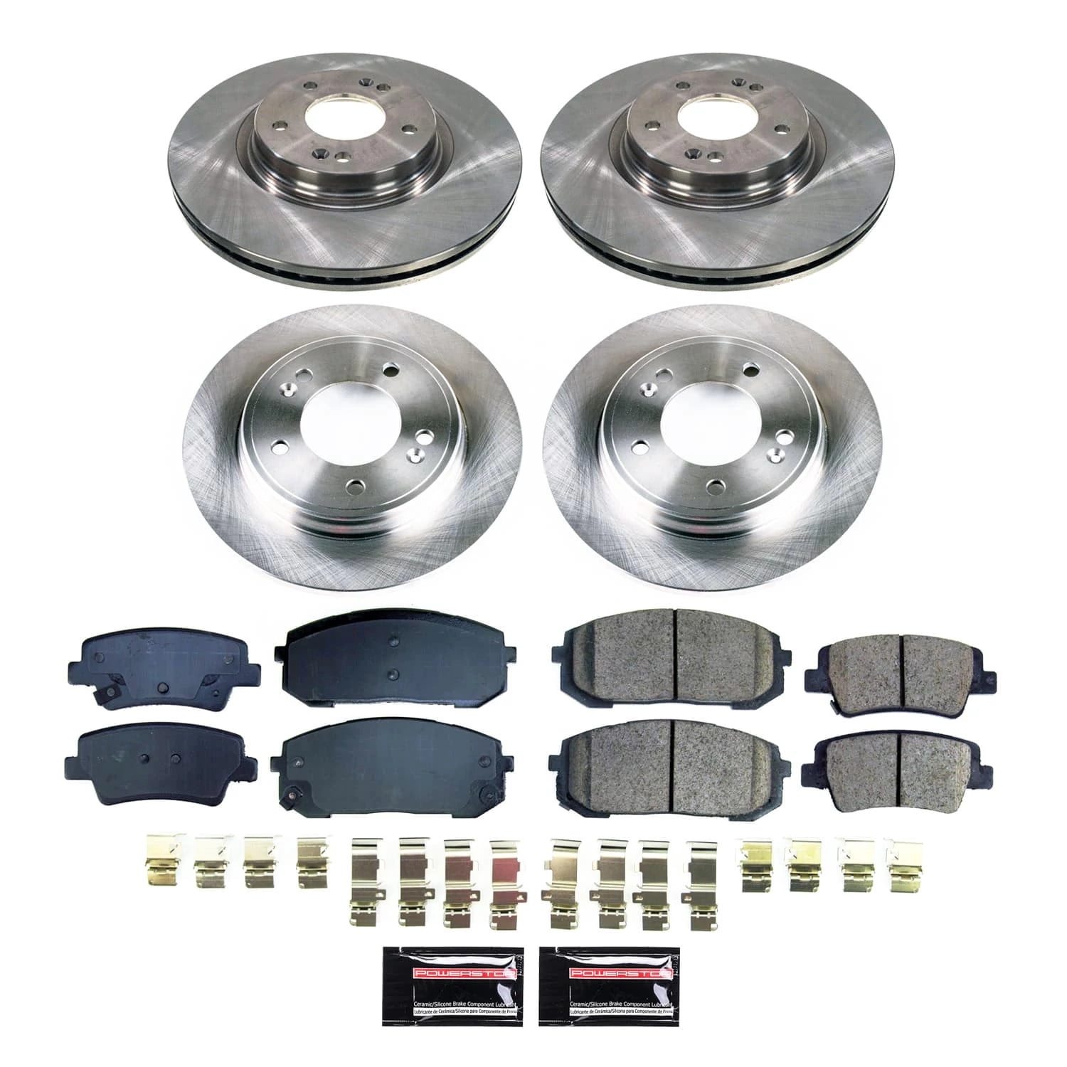 PowerStop Front and Rear Stock Replacement Brake Pad and Rotor Kit Fits: HYUNDAI Select Models KOE9170