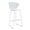 White, variant on Midcentury Plastic Bar Stool with Metal Legs Gray Set of 2