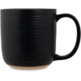 thumbnail image 2 of Elanze Designs Ribbed Solid Black 13 Ounce Ceramic Coffee Mugs Pack of 4, 2 of 6