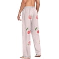 thumbnail image 5 of Men's Pajama Pants with Pockets Sleepwear Lounge Pants Stretch Casual Cherry Peach Fruits, 5 of 6