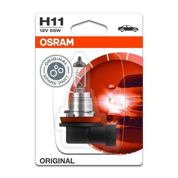 OSRAM ORIgINAL H11, Ampoule Halogène, 64211-01B, 12V, Plaquette Thermoformée Simple (1 Pièce)