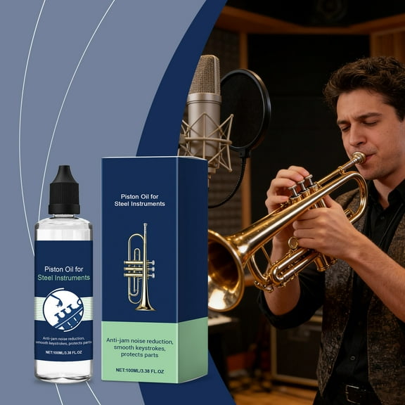 Brass Valve Oil for Trumpet, Trombone, French Horn, Tuba, Euphonium, All Brass Instruments Accessories, Valve and Rotor Lubricant, Gift for Brass Players