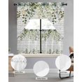 thumbnail image 2 of Green Swag Curtains for Living Room/Bedroom Windows, Eucalyptus Leaves Kitchen Curtains and Valances Set 36 Inch Length, Light Filtering Swags Valance Curtain Panels, 2 of 5