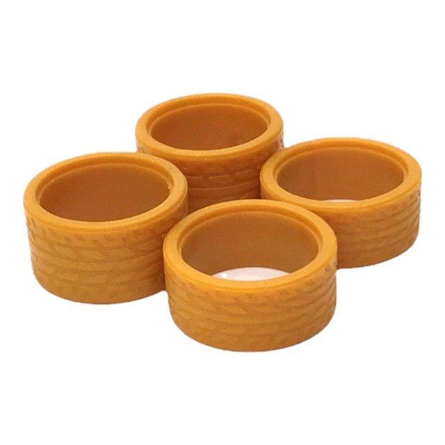 Baohd 4piece 22mm 22.5mm Rubber Tire Compatible With 1/28 Wltoys K969 Upgrade Modified Color Racing gold 1Set