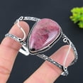 thumbnail image 2 of Natural Rhodonite Handmade 925 Sterling Silver Cuff Bangle Adjustable, 2 of 2