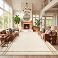 thumbnail image 4 of Garvee 9'x12' Modern Solid Area Rug Washable Line Edge Carpet, Non-Slip Low Pile Indoor Rug for Living Room Bedroom Home Decor, Beige, 4 of 8