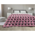 thumbnail image 1 of Magician Down Alternative Comforter, Repetitive Pattern with Irregular Stars and Magic Wands, Microfiber Quilt for All Season, 5 Sizes, Vermilion Dark Taupe, by Ambesonne, 1 of 3