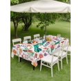 thumbnail image 4 of Outdoor Tablecloth with Umbrella Hole for Patio/Picnic/Party/Camping, Birds Flowers Waterproof Table Cloth Rectangle Table Cover Washable, Cartoon Sunny Colorful Botanical Floral (60"x 102"), 4 of 8