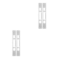 Worgeous 4 pcs  Heavy Duty Metal Door plate Stainless Steel Door Striker Plate Strike Plate for Door Reinforcement Deadbolt Strike Plate