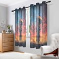 thumbnail image 2 of Yayeee Window Curtains Light Filtering 63"x52" Grommet Panel Pair Home Living Room Decor, Astronaut at Dawn, 2 of 7