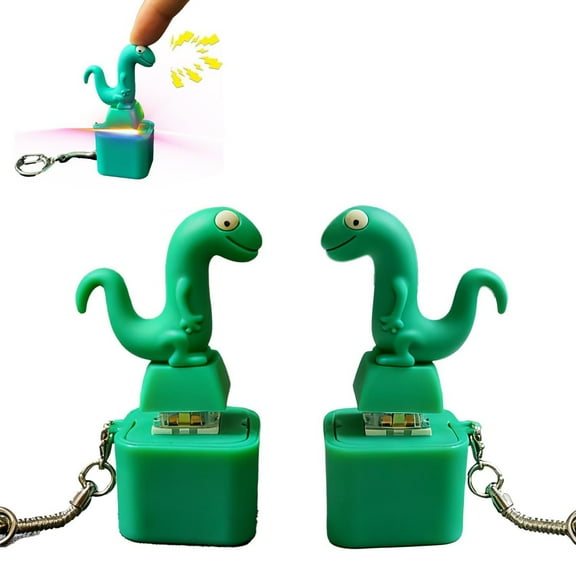 Lizard Keychain Sound Fidget Toys, Lizard Anxiety Relief Keychain Button Toy, Fun Portable Anxiety Relief Toy, Adults Keyboard Clicker with Colorful Light & Sound for Anxiety & Sensory Fun (2PCS)