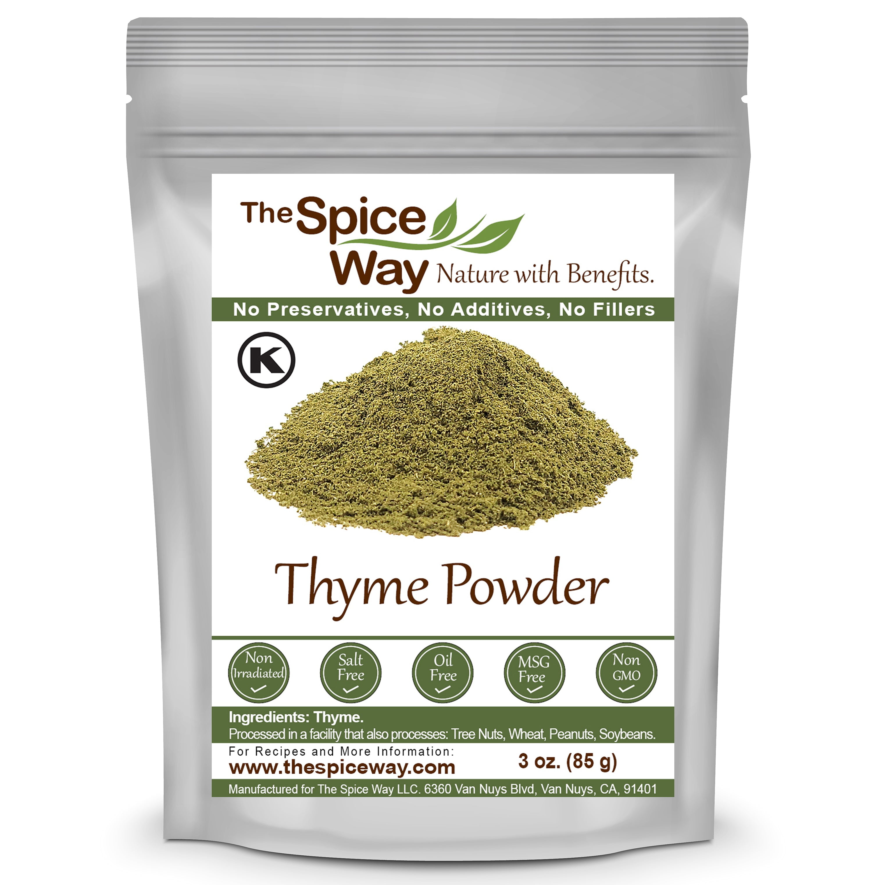The Spice Way Thyme Powder Middle Eastern, Asian and American cuisine