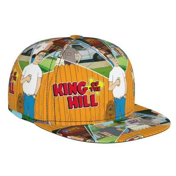 King Of The Hill Flat Brim Bill Baseball Cap Adjustable Hat Hip Hop Caps for Dad Kids Men Women