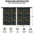 thumbnail image 2 of Blackout Kids Curtains,Colorful Games Symbol Black Pattern Childrens Insulated Curtains Set Of 2,Bedroom Essentials,Toddler Room Decor 42"x54", 2 of 5
