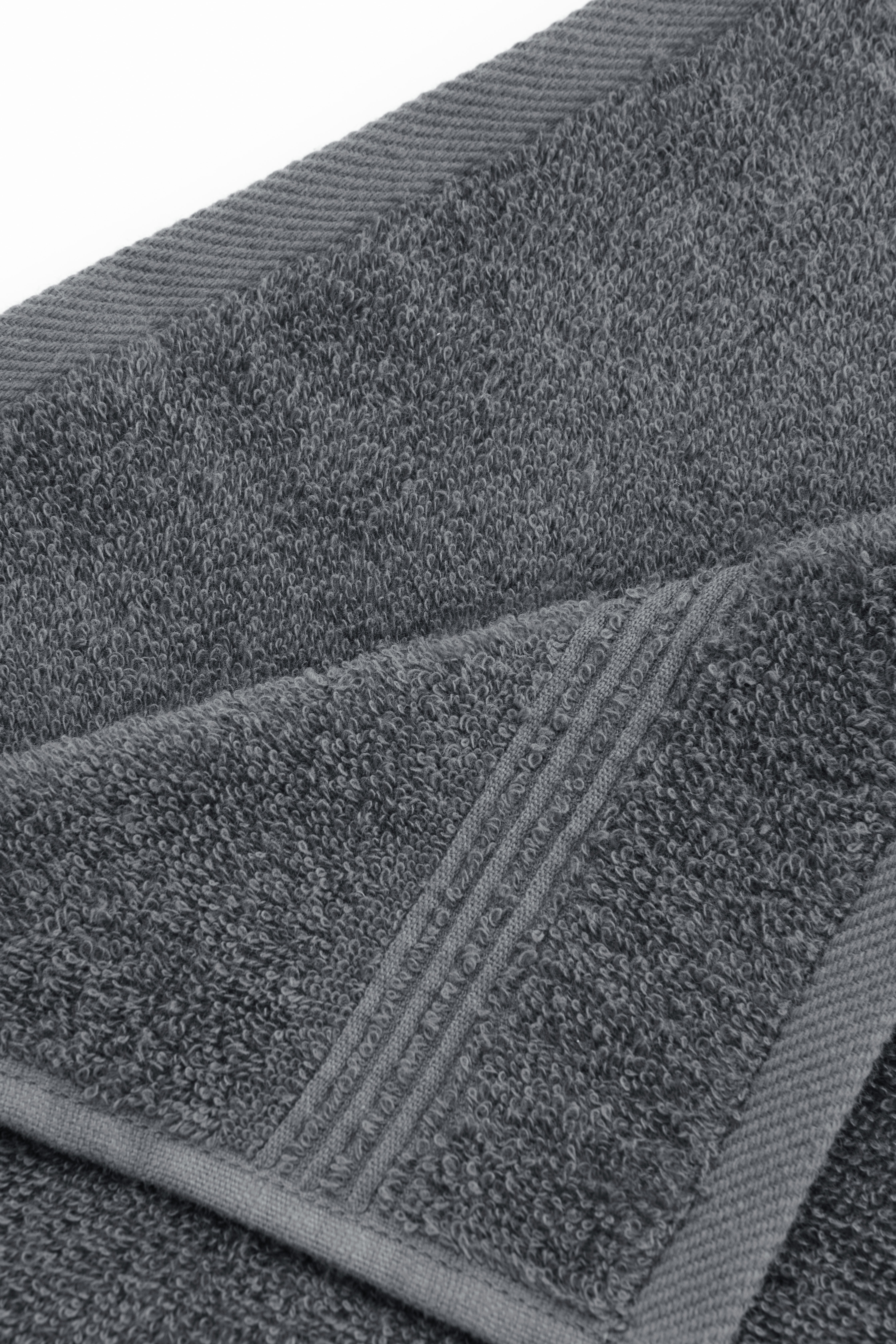 Ozdilek 6-Piece Washcloth Set, 13x13" 100% Turkish Cotton, Lightweight & Quick-Dry, Breathable Face Towels, Soft & Durable Wash Cloths for Daily Use, Gym, Travel, Anthracite Grey