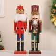 thumbnail image 2 of nueces rojo y , decoración festiva de Navidad, 12 ''alto perfecto para estantes y mesas Baoblaze Cascanueces de soldado, 2 of 6