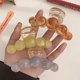 thumbnail image 3 of 3 Pack 3.2 Inches Large Hair Claw Clips Brown Green And Blue Pearl Hair CatchWomen Hairpins For Thick Hair, 3 of 5