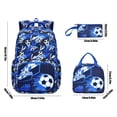 thumbnail image 2 of 3PC Soccer Backpack, School Bookbag with Lunch Box, School Bag for Teenagers Middle, 2 of 4