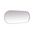 thumbnail image 5 of Elegant Decor Metal Frame Oval Mirror 30x72 Inch in Silver, 5 of 12