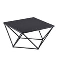 thumbnail image 3 of CLIPOP Square Coffee Table Metal Frame Modern Industrial&nbsp;Style for Living Room,Black, 3 of 10