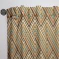 thumbnail image 3 of DESIGN ART Designart 'Retro square waves' Mid-CenturyCurtain Single Panel 52 in. wide x 120 in. high - 1 Panel 120 Inches, 3 of 5